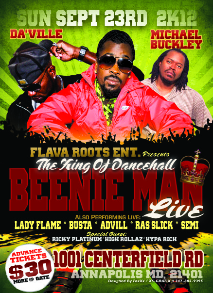 Delano BEENIE MAN Flyer front (2)
